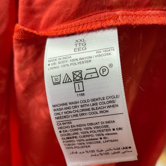 Old Navy Fit & Flare Tropical Print Lined Slit Adjustable Straps Maxi Dress - Picture 11 of 14